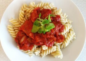 Royal Tomato sauce can be eaten with a variety of snacks and dishes including macroni - Royal & Co